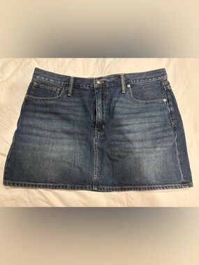 Madewell Faded Indigo Denim Mini Skirt